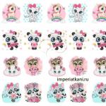 Ткань поплин Панели девочки