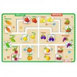 Бизиборд  Овощи-фрукты Логический лабиринт