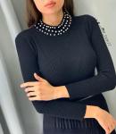 Джемпер  Женский 3003 "Крупные + Мелкие Бусинки" Черный