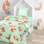 КПБ 1.5 бязь "Juno" (70х70) рис. 8972-1/8694-2 Лисята