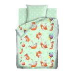 КПБ 1.5 бязь "Juno" (70х70) рис. 8972-1/8694-2 Лисята