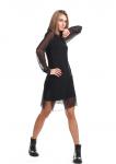 *ПЛАТЬЕ ПЛ398 ЧЕРНОЕ С СЕТКОЙ