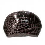 DEMINI Аксессуары BEAUTY Косметичка-месяц кожзам 20*11*5см темно коричневая