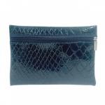 DEMINI Аксессуары BEAUTY Косметичка-плоская кожзам ЛАК 17*1*12см синяя