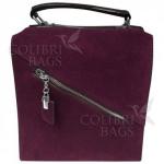 Рюкзак STELLAR ЗАМША-ЛАК. Ежевичный.