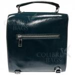 Рюкзак STELLAR ЗАМША-ЛАК. Темно-зеленый.