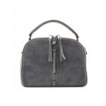 Женская кожаная сумка BIANKA ЗАМША. ПЕПЕЛЬНЫЙ.