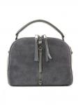 Женская кожаная сумка BIANKA ЗАМША. ПЕПЕЛЬНЫЙ.