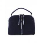 Женская кожаная сумка BIANKA ЗАМША. ТЕМНО-СИНИЙ.