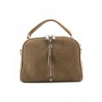 Женская кожаная сумка BIANKA ЗАМША. Песочный