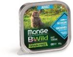 Monge Cat BWild GRAIN FREE беззерновые консервы из анчоусов с овощами для взрослых кошек 100г