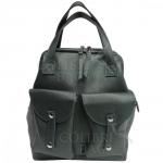 Кожаный рюкзак-трансформер MAMMIS SIGMA. Изумруд