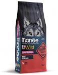 Monge Dog BWild LOW GRAIN низкозерновой корм из мяса оленя для взрослых собак всех пород 12 кг