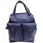 Кожаный рюкзак-трансформер MAMMIS SIGMA. Сапфир