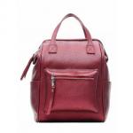 Кожаный рюкзак-трансформер MAMMIS. Винный металлик