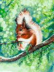 "Белочка" живопись на холсте 30*40см