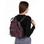 Кожаный рюкзак-трансформер MAMMIS. Кофе жемчужный