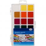 Акварель Классическая, медовая, 18 цветов, без кисти, пластик. упак., европодвес NEW, 1009196
