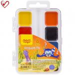 Акварель Мульти-Пульти "Енот в Красном море", медовая, 08  цветов, без кисти, пластик, европодвес, АП_10703