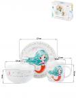 Набор посуды 3 предмета Русалка с голубыми волосами / 290161 // п/у