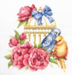 "Волнистые попугайчики" набор счетный крест