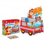 !Пазл ГЕОДОМ 3958 Пожарный 3D + книга