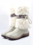 010 WHITE Сапоги зимние для девочки (натуральная кожа, натуральный мех)