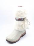010 WHITE Сапоги зимние для девочки (натуральная кожа, натуральный мех)