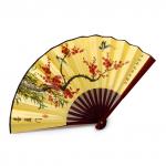 Веер 41-0105SA Сакура Роспись по шелку символ пробуждения чувств зарождение любви