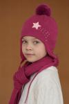 Шапочка трикотажная с завязками