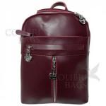 Кожаный рюкзак-сумка INDIKA CASUAL. Ежевичный.