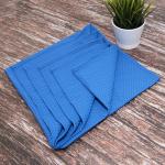 Набор для сауны вафельный мужской 2 предмета  цвет 556-3 василек