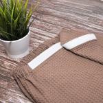 Набор для сауны вафельный мужской 2 предмета  цвет коричневый