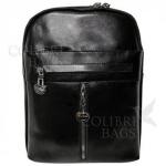Кожаный рюкзак-сумка INDIKA CASUAL. Черный.
