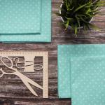 Набор детских пеленок поплин 4 шт 73/120 388/16 Горошек цвет мята