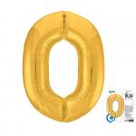Фольгированный воздушный шар в виде цифры 0 Agura