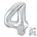 Фольгированный воздушный шар в виде цифры 4 Agura
