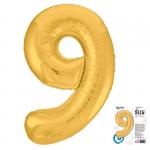 Фольгированный воздушный шар в виде цифры 9 Agura