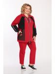 Спортивный костюм 1141 красный+черный, Pretty