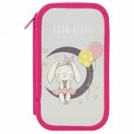 Пенал школьный Пифагор Moon Bunny 2 отделения 229157