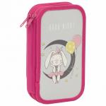 Пенал школьный Пифагор Moon Bunny 2 отделения 229157