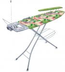 Доска гладильная "Эльза де люкс" 122*40 см, h=до 93 см, стол/мет. моноблок, подставка, ЭЛ/8 Фламинго Nika