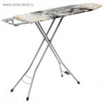 Доска гладил Эльза Классик 122*34 см, h=до 90 см, стол/мет. моноблок, EURO подставка п/утюг, арт. ЭЛК Nika