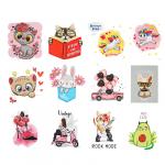 Термонаклейка, 8х8см, PET, 12 дизайнов