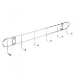 VETTA Вешалка настенная 6 крючков,  эконом,  металл,  32, 5х5х3, 5 см