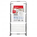 Сушилка напольн д/белья 30 м (на колесах) Эннеди вертикал. 3 уровня, металл, серебро 75142 MasterHouse