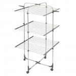 Сушилка напольн д/белья 30 м (на колесах) Эннеди вертикал. 3 уровня, металл, серебро 75142 MasterHouse