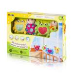 Mioshi Baby Мобиль на кроватку  "Забавные зверюшки" (музык., заводн., мягк. игрушки, зеленый)