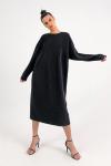 Oversize-платье из смесовой вискозы с люрексом TOPTOP