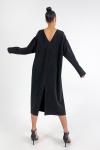 Oversize-платье из смесовой вискозы с люрексом TOPTOP